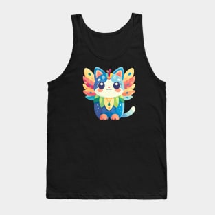 Cute Rainbow Kawaii Cat Tank Top